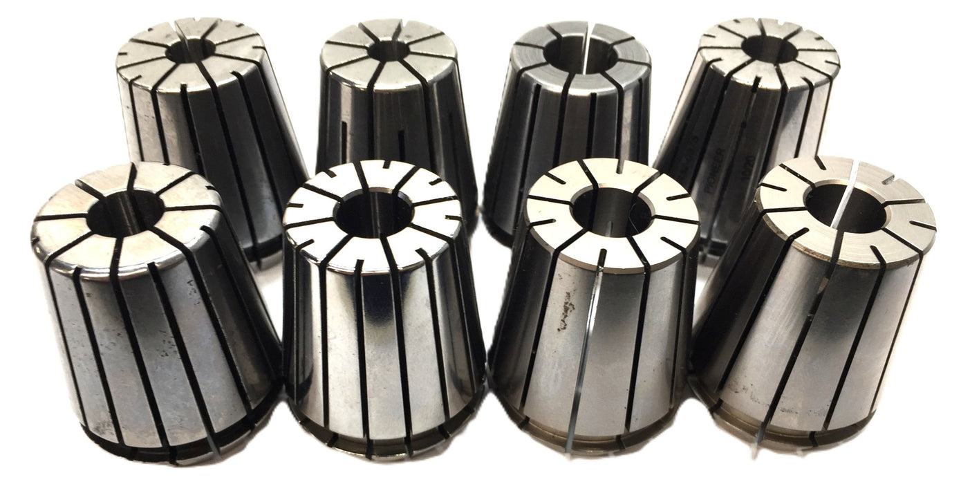 Unbranded Steel Collet Assortment ER32 8,ER32 10,1/2",3/16",13/32"[Lot of 8]USED