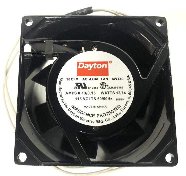 Dayton 115V 60/50Hz 0.13/0.15A 12W 30CFM AC Axial Fan 4WT40 [Lot of 2] NOS