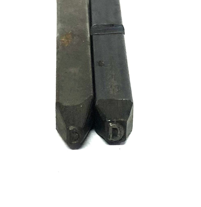 Unbranded Approximately 0.16 Inch Letter Metal Stamp D [Lot of 2] USED