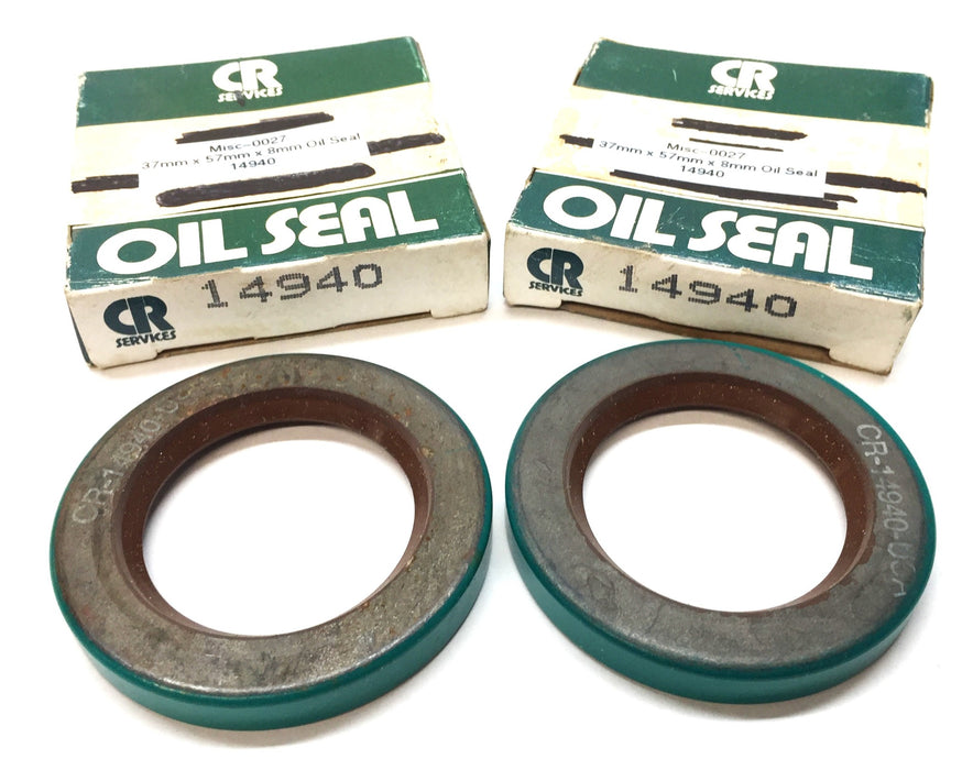 CR Services 37mm x 57mm x 8mm Oil Seal 14940 [Lot of 2] NOS
