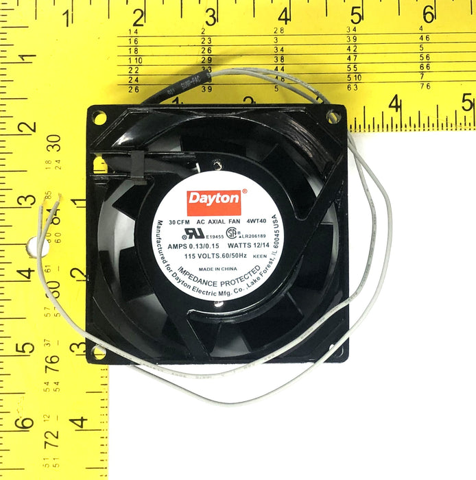 Dayton 115V 60/50Hz 0.13/0.15A 12W 30CFM AC Axial Fan 4WT40 [Lot of 2] NOS