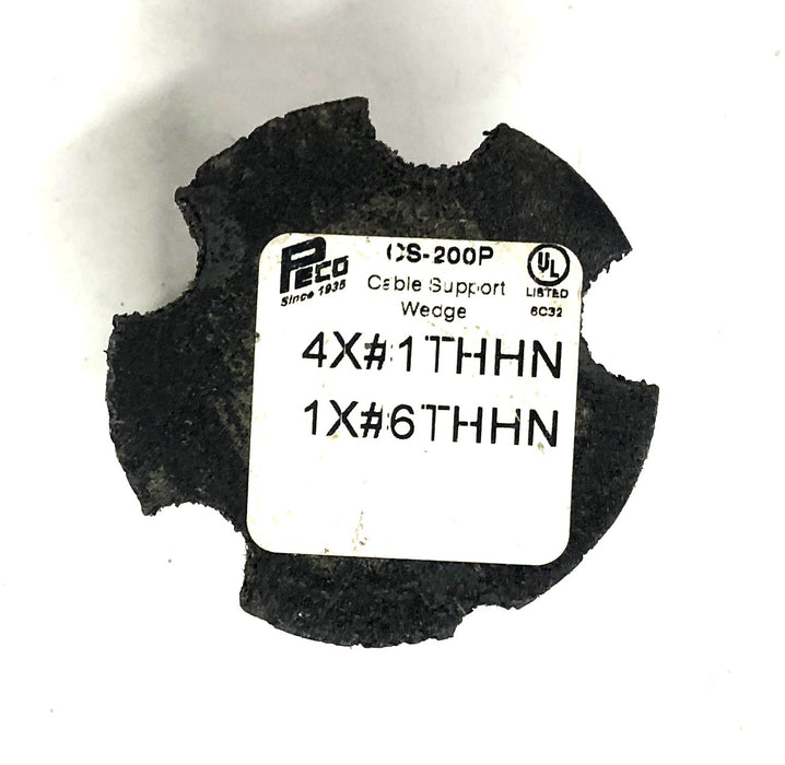 Peco 4X#1THHN 1X#6THHN Cable Support Wedge CS-200P NOS