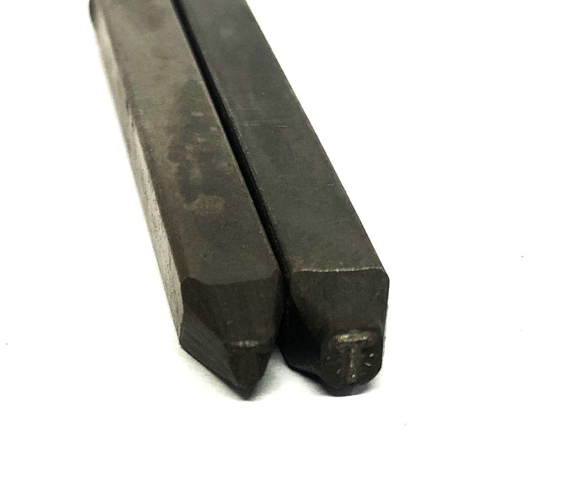 Unbranded Approximately 0.16 Inch Letter Metal Stamp T [Lot of 2] USED
