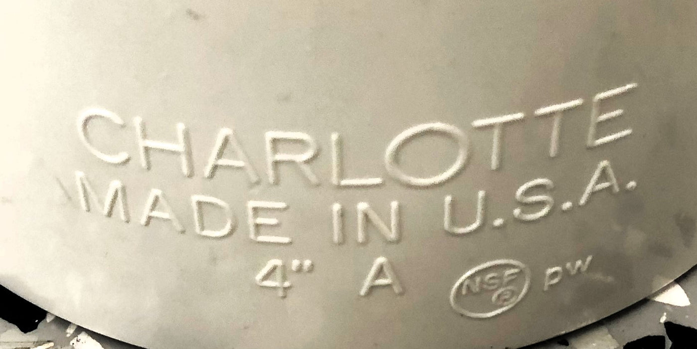 Charlotte 4" SCH40 PVC 90 Degree Elbow 406-040 NOS