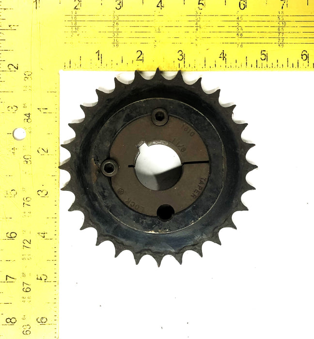 Browning Roller Chain Sprocket With 1610X1-1/8 Taper-Lock Bushing 40TB28 USED