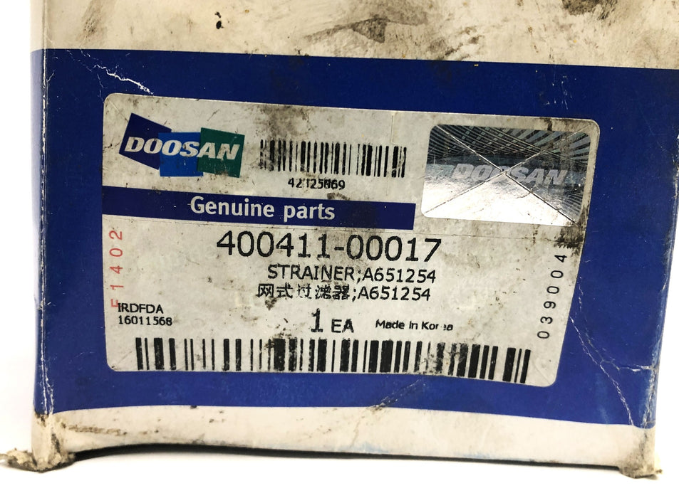 Doosan A651254 Strainer 400411-00017 NOS