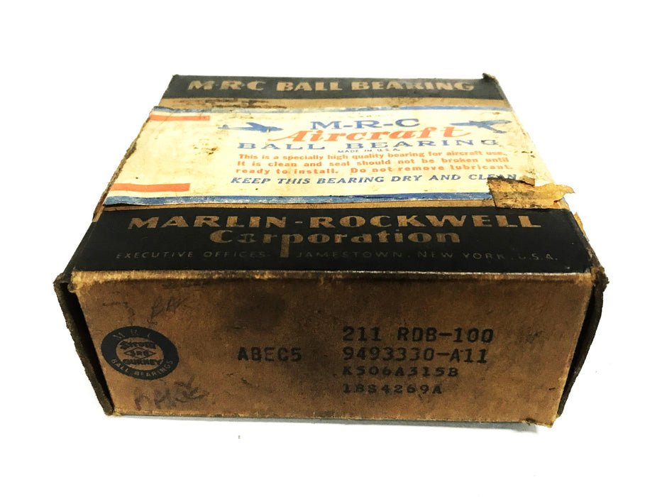 MRC Angular Contact Ball Bearing Pair 211RDB-100 NOS