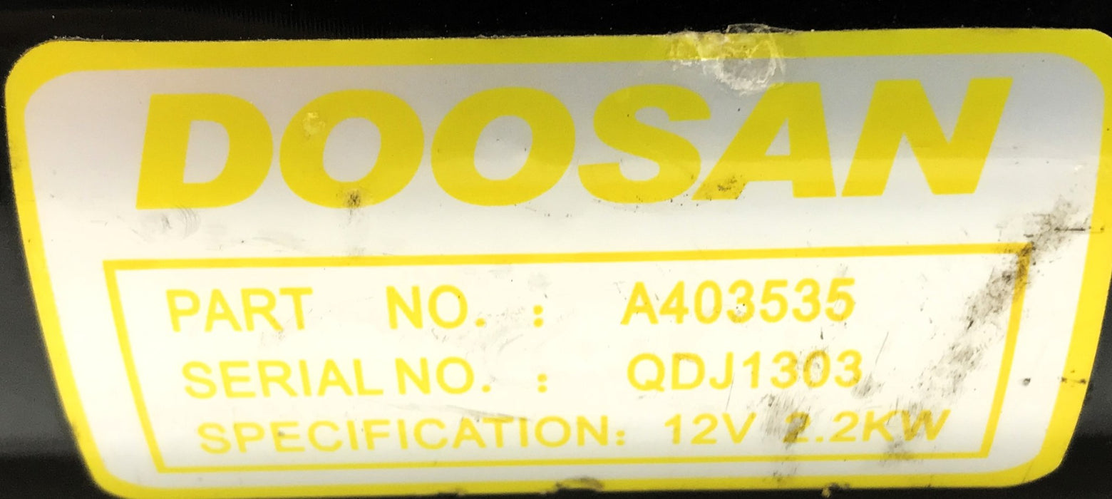 Doosan Starter Motor A403535 USED
