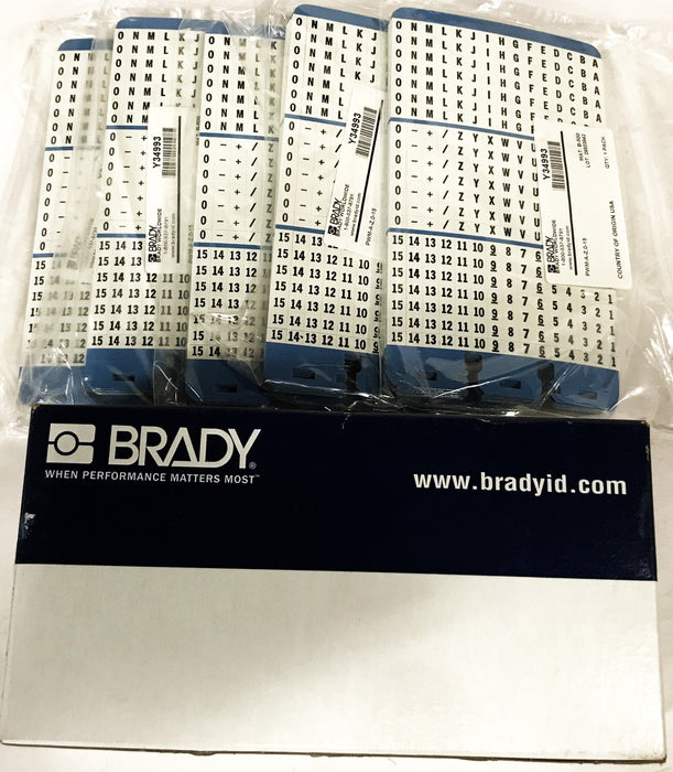Brady 5-Pack of PWM-A-Z, 0-15 Voltage Labels Y34993 NOS