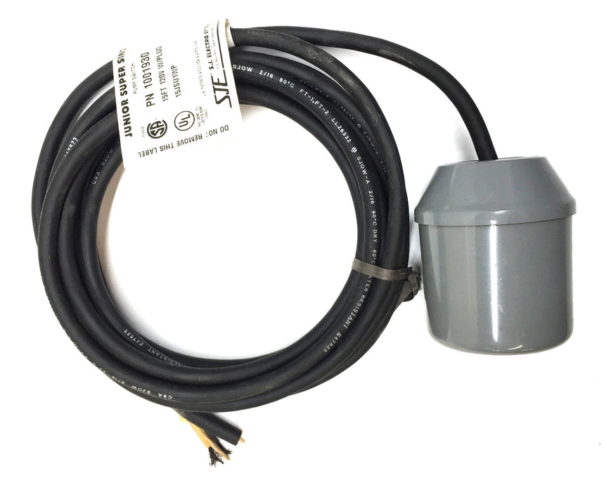 S.J. Electro Systems Junior 15' 120V Super Single Pump Float Switch 1001930 NOS