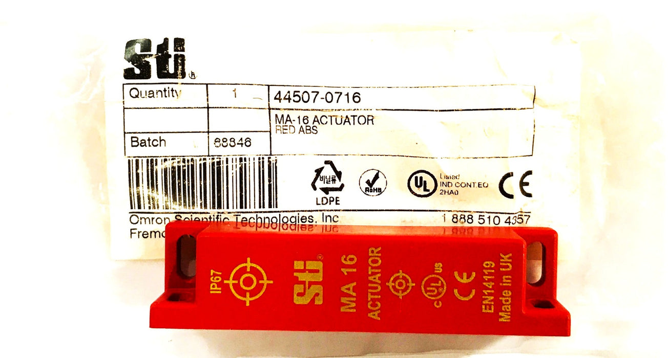 Omron Magnetic Actuator for MA16 Series 44507-0716 NOS