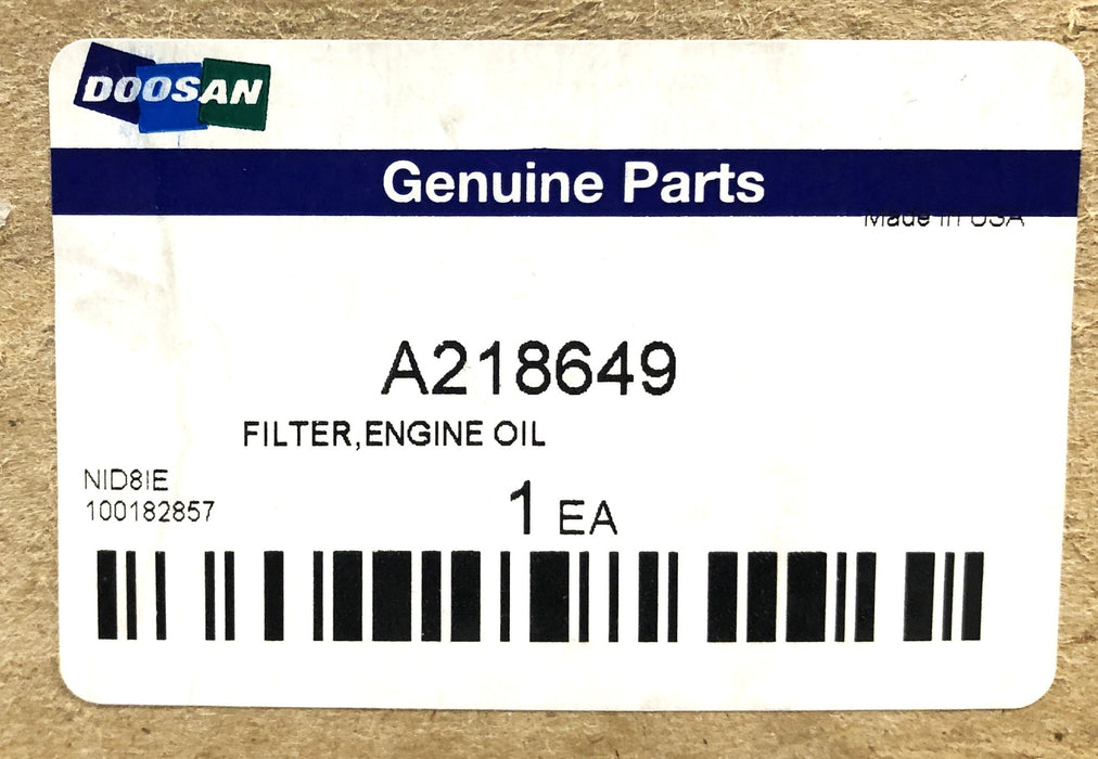 Doosan Oil Filter A218649 [Lot of 5] NOS