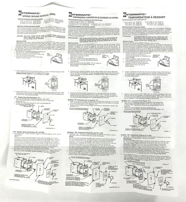 Intermatic 30 Minute SPDT Auto Shut-Off Timer FF330M NOS