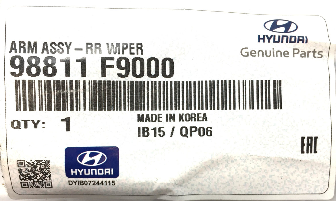 Hyundai RR Wiper Arm Assembly 98811 F9000 NOS