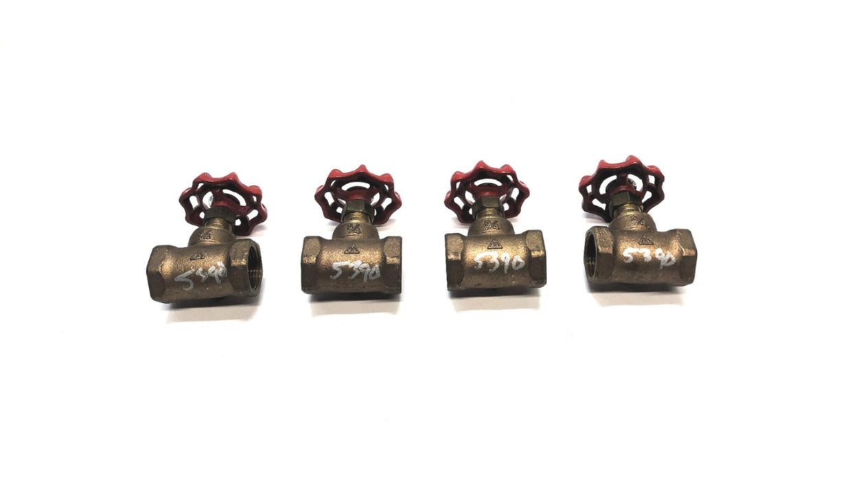 Unbranded 3/4" Brass Sweat Stop Valve [Lot of 4] NOS