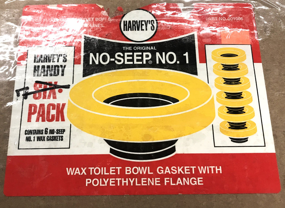 Harvey Wax Toilet Bowl Gasket With Polyethylene Flange 001006 [Lot Of 7] NOS