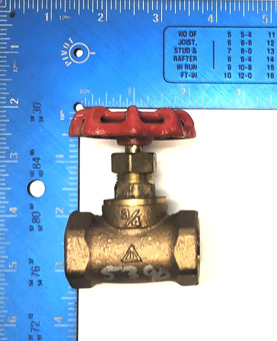 Unbranded 3/4" Brass Sweat Stop Valve [Lot of 4] NOS