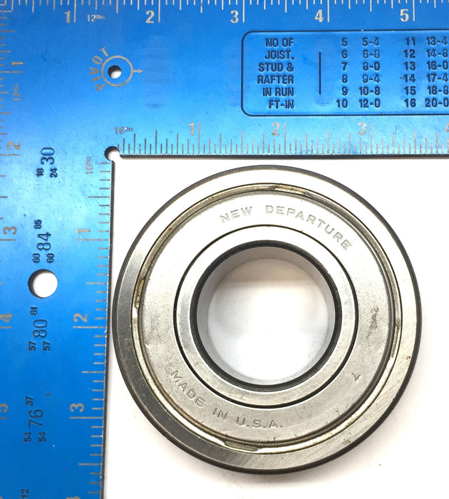 New Departure Single-Row Ball Bearing with Snap Ring (No Box) 7 NOS