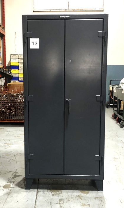 Stronghold 36x24x76 Inch Cabinet With Bins .36-BB-240G USED LOCAL PICKUP ONLY