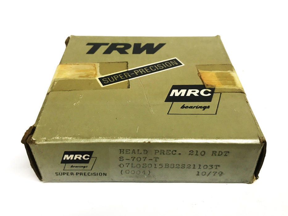 MRC Angular Contact Ball Bearing 210-RDT NOS