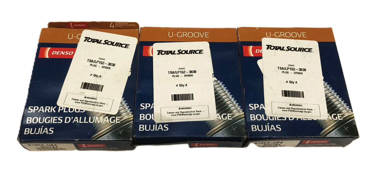 Denso U-Groove Spark Plugs W16EX-U-3027 [Lot of 12] NOS