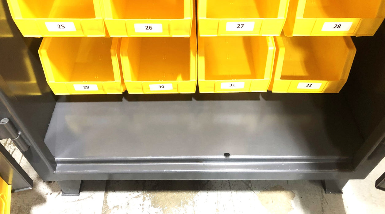 Stronghold 36x24x76 Inch Cabinet With Bins .36-BB-240G USED LOCAL PICKUP ONLY