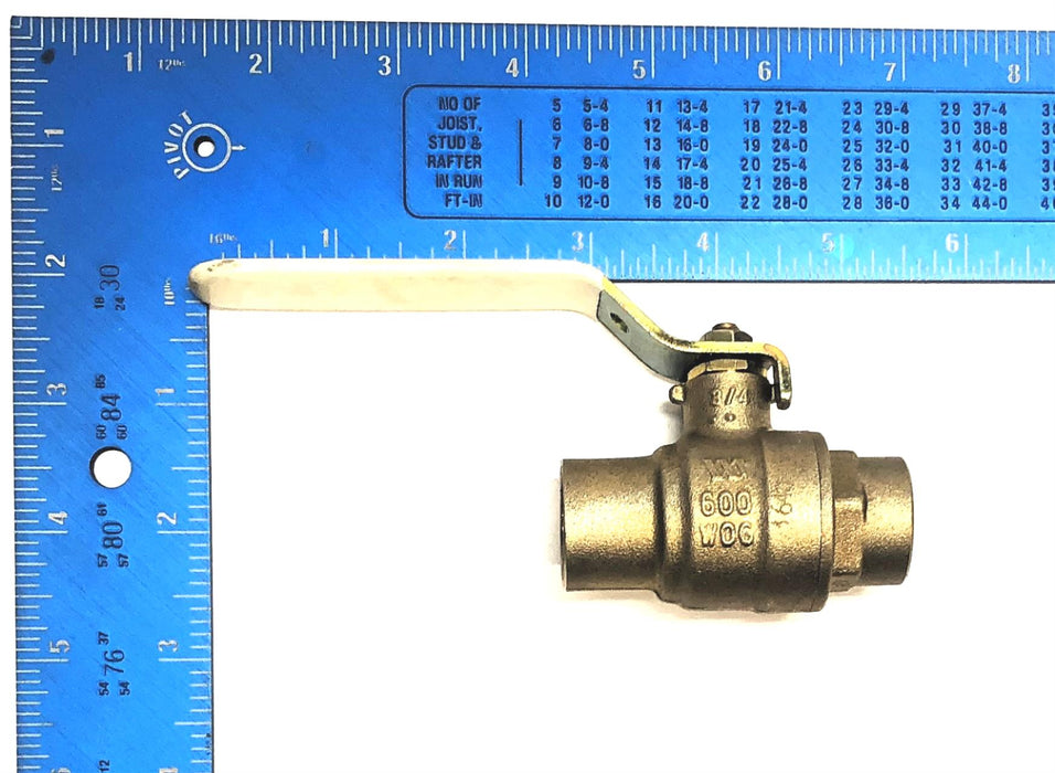 Watts 3/4" Brass Ball Valve 600 WOG LFFBVS-4 [Lot of 2] NOS