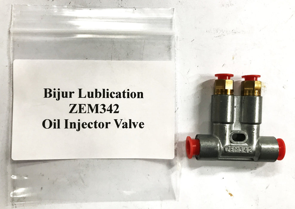 Bijur 2-Outlet Oil Injector Valve ZEM342 NOS