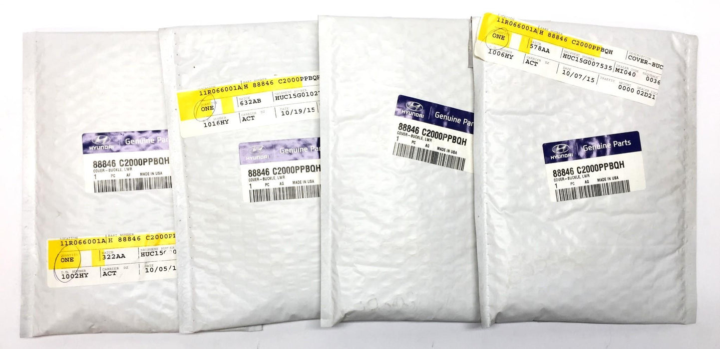 Hyundai Lower Buckle Cover 88846 C2000PPBQH (88846C2000PPBQH) [Lot of 4] NOS