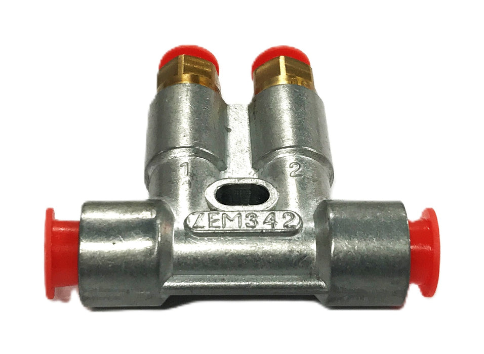 Bijur 2-Outlet Oil Injector Valve ZEM342 NOS