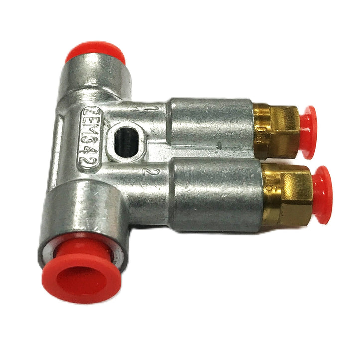 Bijur 2-Outlet Oil Injector Valve ZEM342 NOS
