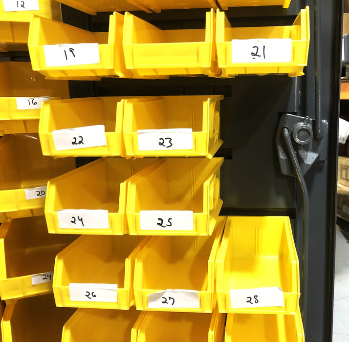 Stronghold 36x24x78IN Mounted Cabinet W/Bins .36-BB-240G USED LOCAL PICKUP ONLY