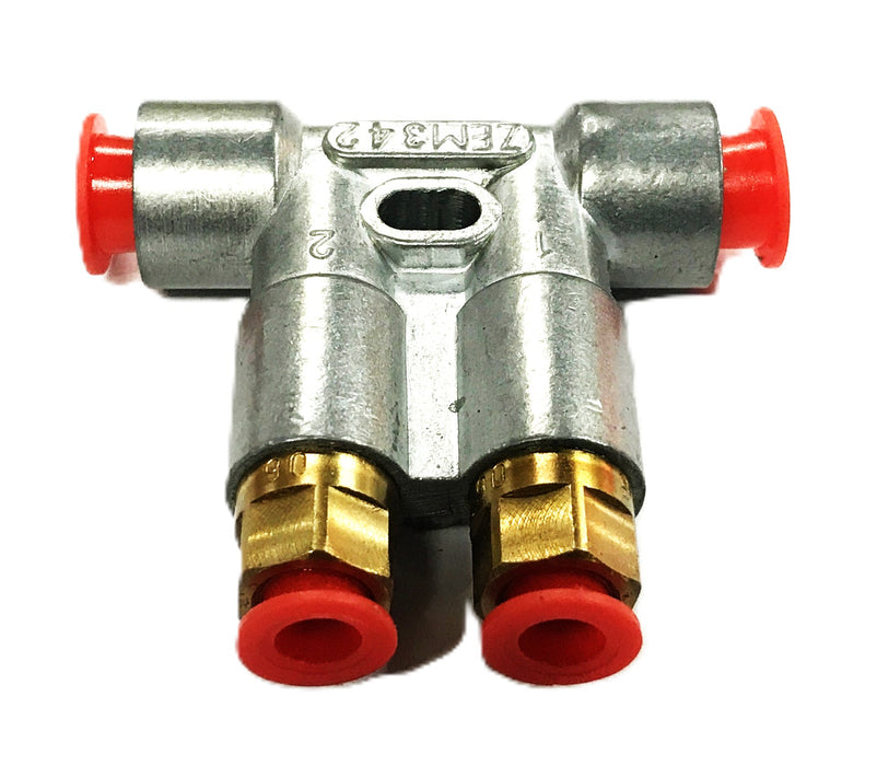 Bijur 2-Outlet Oil Injector Valve ZEM342 NOS
