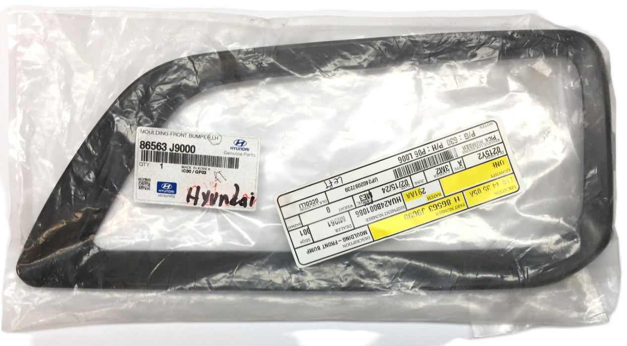 Hyundai Front Bumper Left-Hand Moulding 86563 J9000 (86563J9000) NOS