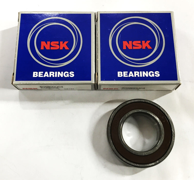 NSK Rubber Sealed Deep Groove Ball Bearing 6006DDUC3 [Lot of 2] NOS