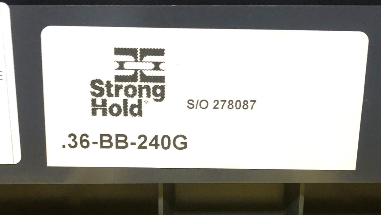Stronghold 36x24x78IN Mounted Cabinet W/Bins .36-BB-240G USED LOCAL PICKUP ONLY