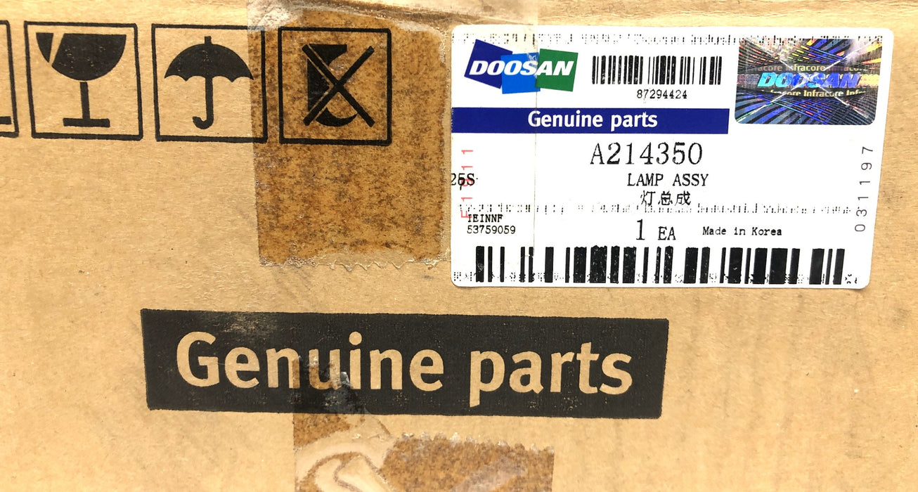 Doosan Lamp Assembly Missing Wiring A214350 NOS