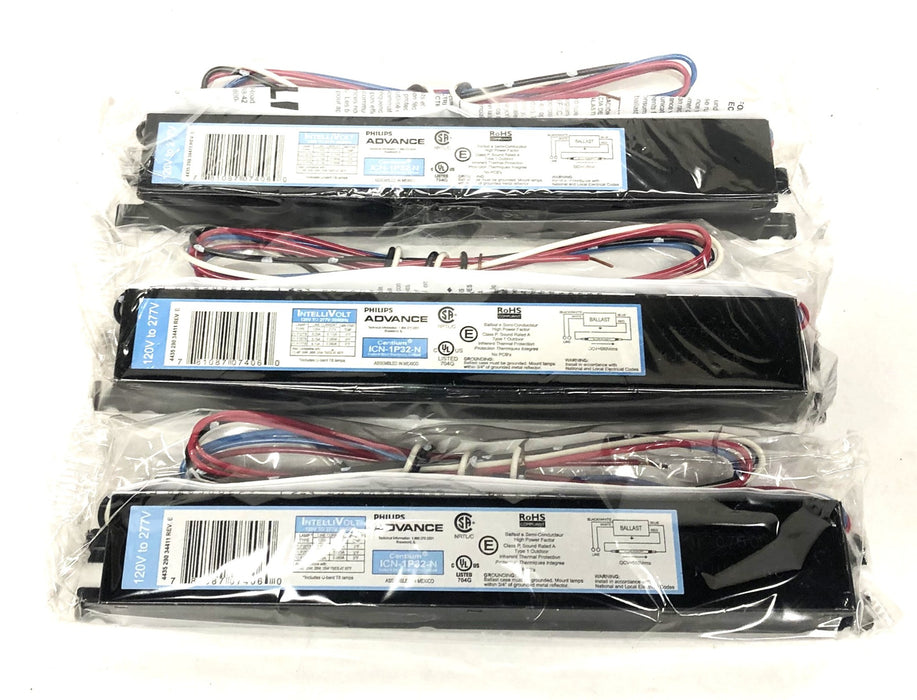 Advance InetlliVolt 120-277V 50/60Hz Centium Ballast ICN-1P32-N [Lot of 3] NOS