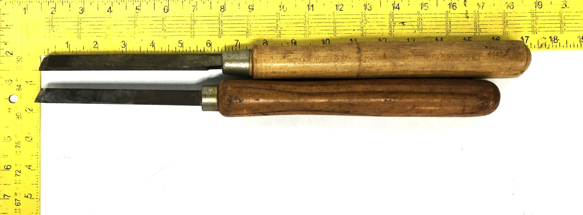 Buck Bros/Unbranded Vintage Long Handle Bevel Chisel 1/2 Inch [Lot of 2] USED