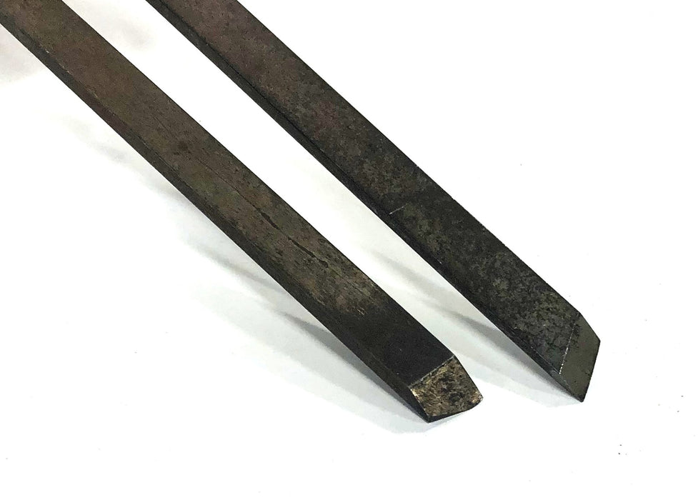 Buck Bros/Unbranded Vintage Long Handle Bevel Chisel 1/2 Inch [Lot of 2] USED
