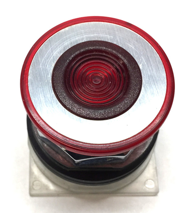 Square D 2-1/4" Red/Silver Mushroom Operator Push Button 88731 (9001KR5R) NOS