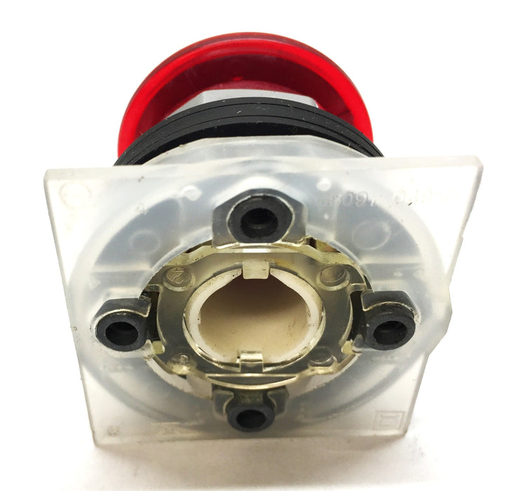 Square D 2-1/4" Red/Silver Mushroom Operator Push Button 88731 (9001KR5R) NOS