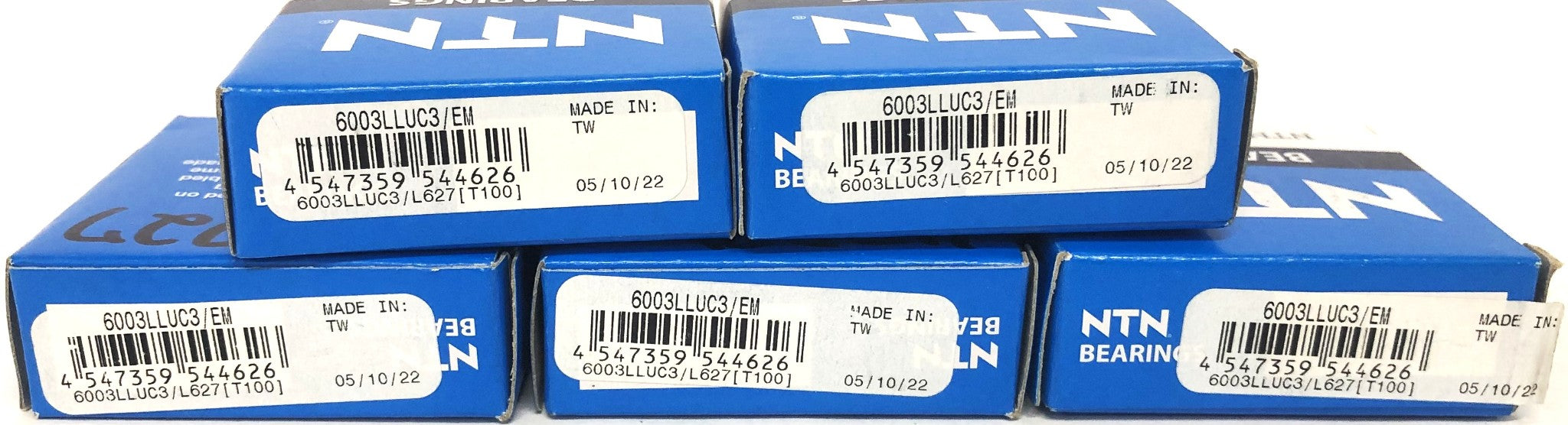 NTN Single Row Ball Bearing 6003LLUC3/EM [Lot of 5] NOS