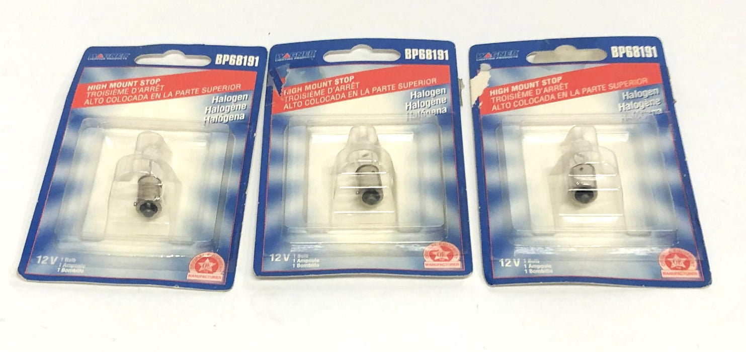 Wagner High Mount Stop Bulb BP68191 [Lot of 3] NOS