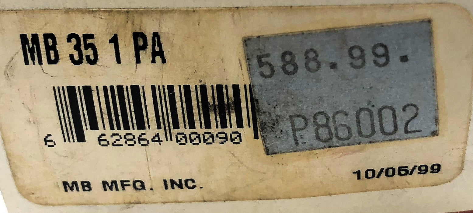 MB Insert Ball Bearing MB-35-1-PA NOS