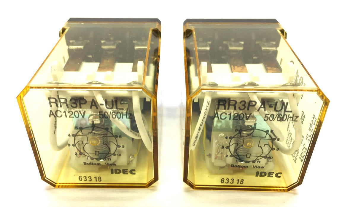 IDEC 120V General Purpose Relay RR3PA-UL [Lot of 2] NOS