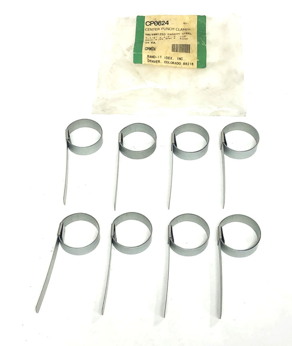 Band-It 1-1/2X5/8X0.025 Inch Center Punch Clamp CP0624 [Lot of 8] NOS