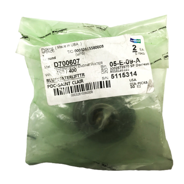 Doosan Forklift Thermostat D700607 [Lot of 2] NOS