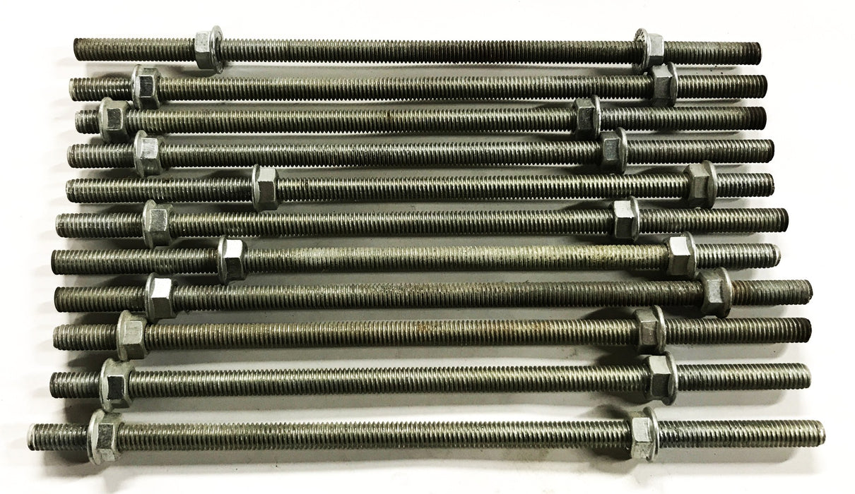 Unbranded 3/8-16x10-5/8IN Double Arming Bolt with 2 Flanged Nuts [Lot of 10] NOS