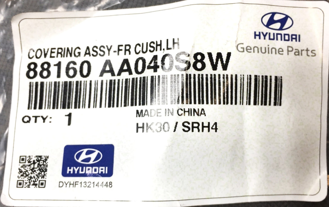 Hyundai Left-Hand Front Cushion Covering Assembly 88160 AA040S8W NOS